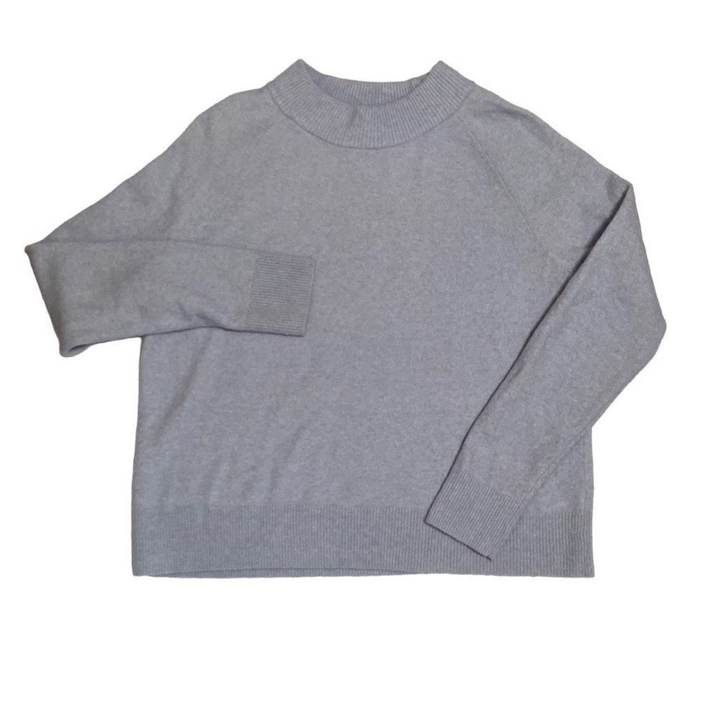 Athleta Merino Extra Fine Wool Sweater Light Blue Gray Pullover Women’s Small